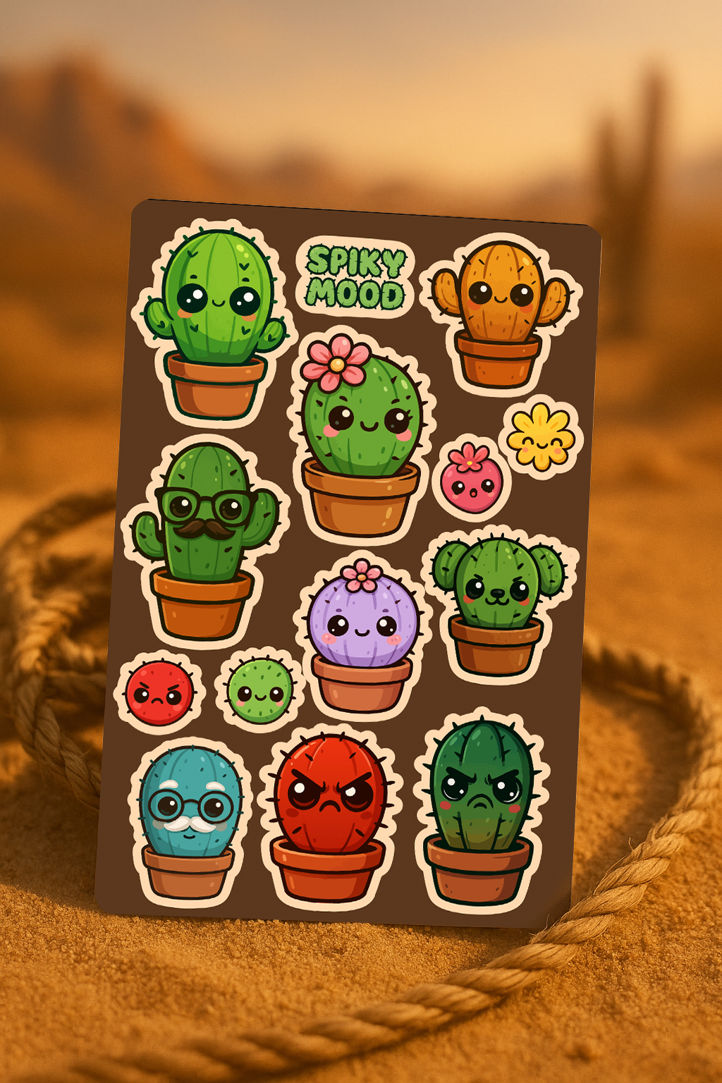 Spiky Mood Sticker Sheet